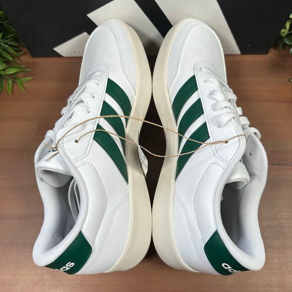 Adidas Men\'s Breaknet 3 White Green Sneakers Size 11